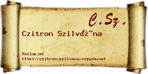 Czitron Szilvána névjegykártya